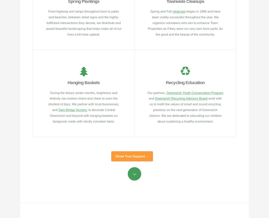 Greenwich Green & Clean homepage screenshot