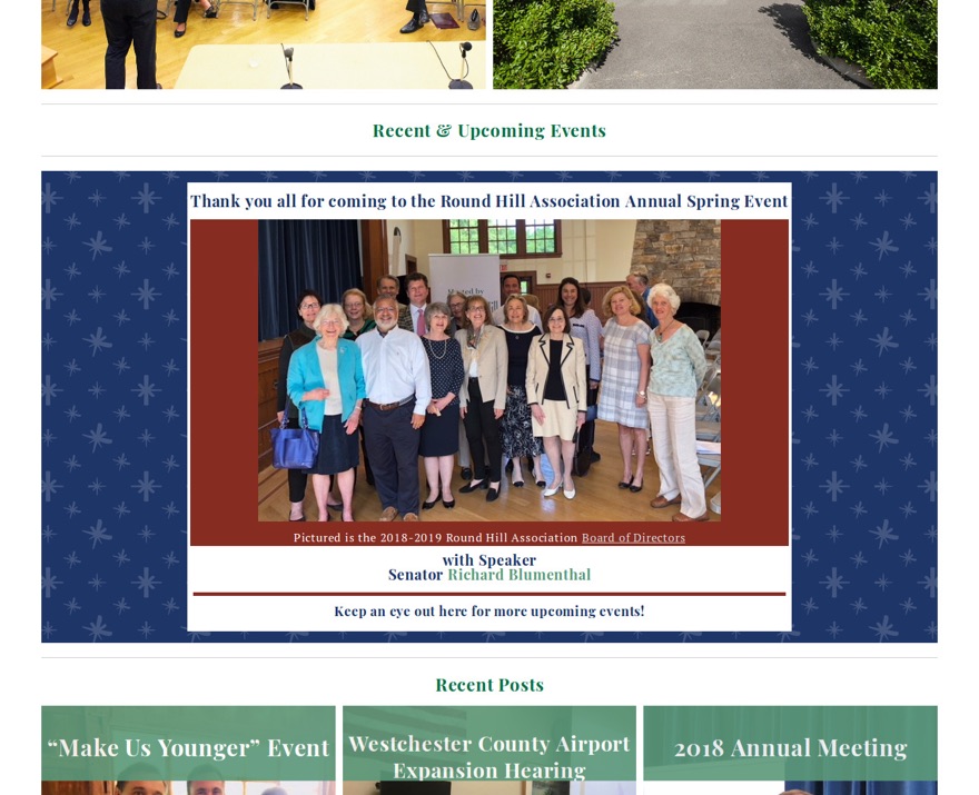 Round Hill Association homepage screenshot